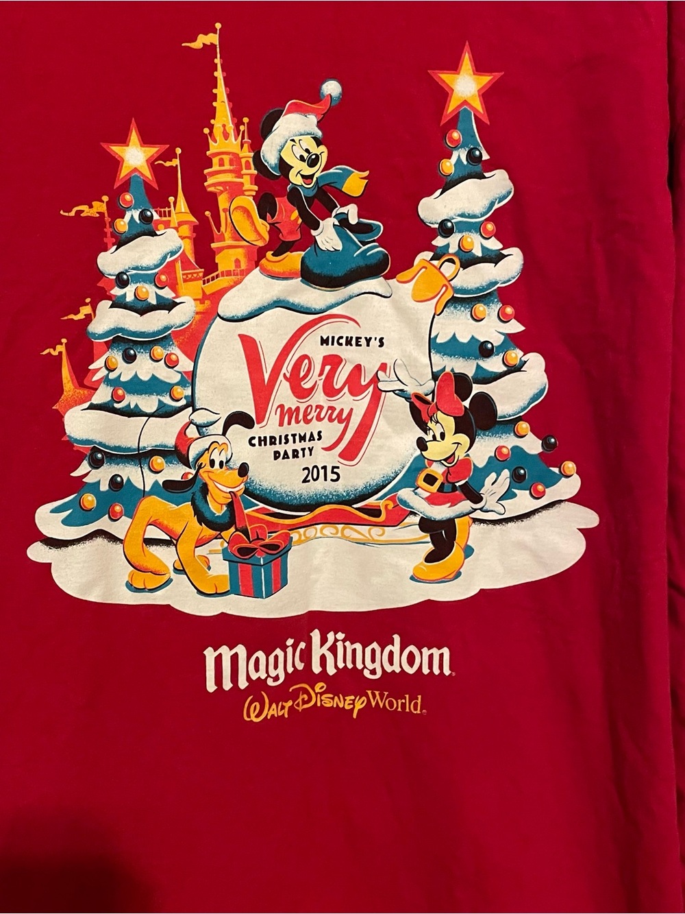 2015 Disney Parks Mickey's Very Merry Christmas Party shirt 2XL magic kingdom